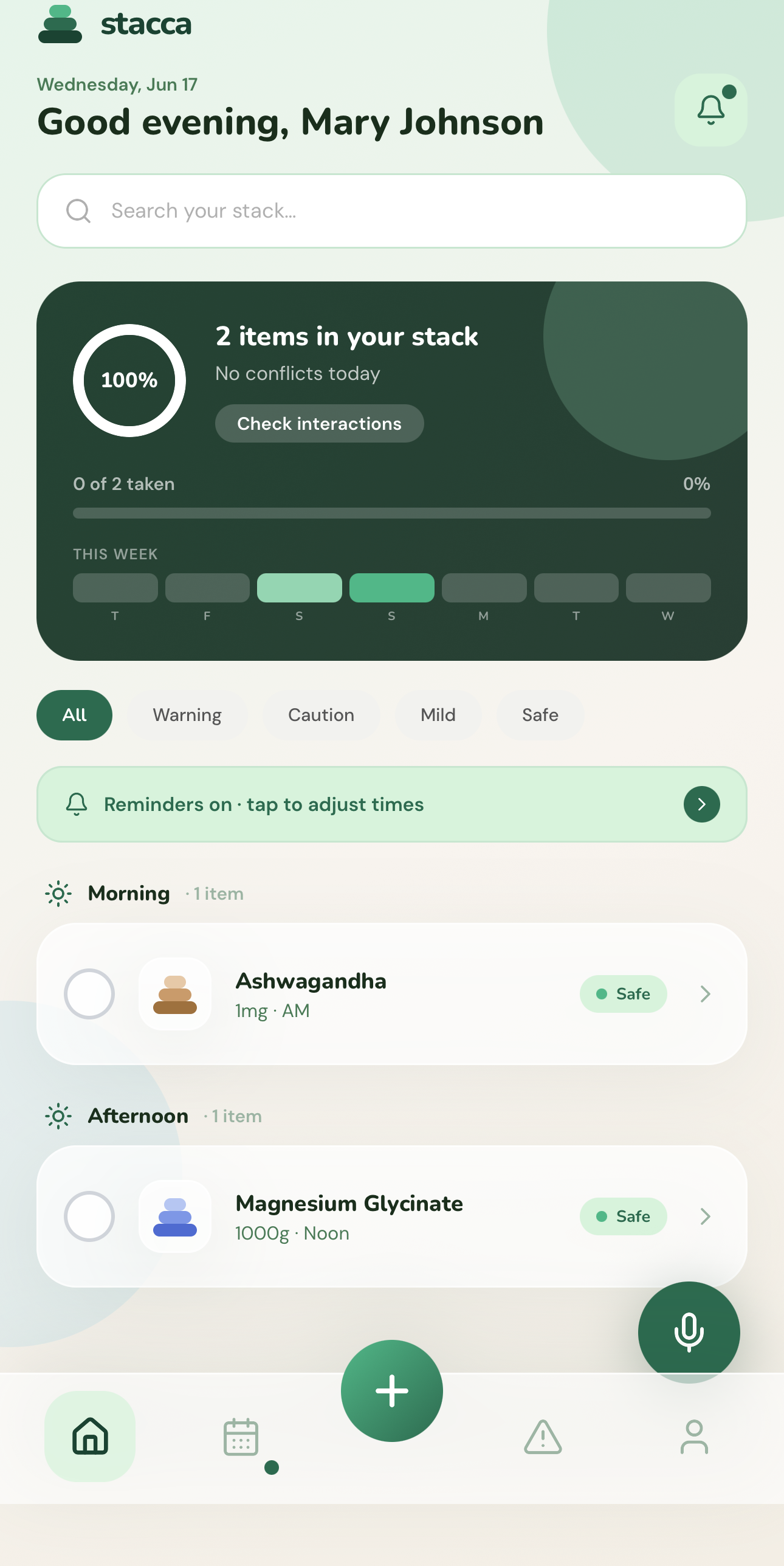App screen
